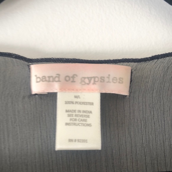 Band of Gypsies sheer black and white kimono - Picture 2 of 6